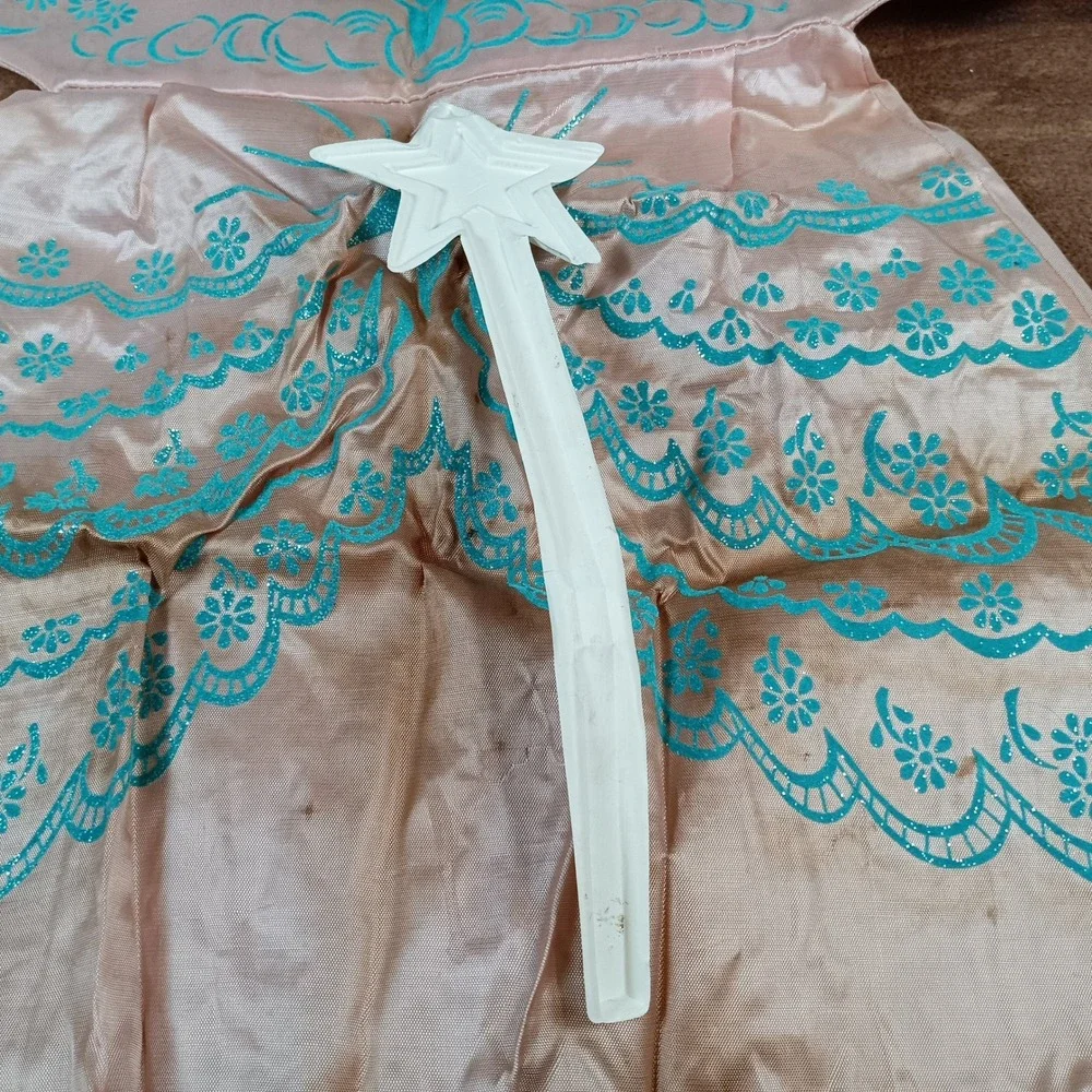 Collegeville Fairy Princess Costume Kids Small 4-6 Pink Vintage Good With Wand